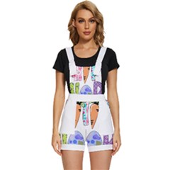 Easter Bunny Happy Easter T- Shirt Hip Hop Happy Easter T- Shirt Short Overalls