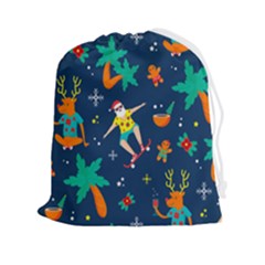 Colorful Funny Christmas Pattern Drawstring Pouch (2xl) by Ket1n9