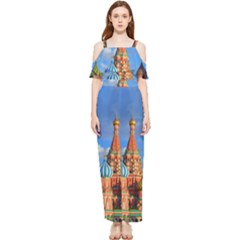 Architecture Building Cathedral Church Draped Sleeveless Chiffon Jumpsuit