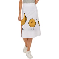 Chick Easter Cute Fun Spring Midi Panel Skirt