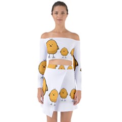 Chick Easter Cute Fun Spring Off Shoulder Top With Skirt Set