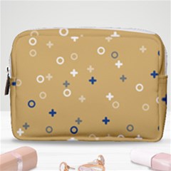 Cross Circles White Circles Make Up Pouch (medium)