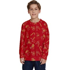Holy Night - Christmas Symbols  Kids  Crewneck Sweatshirt