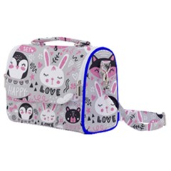 Big Set With Cute Cartoon Animals Bear Panda Bunny Penguin Cat Fox Satchel Shoulder Bag