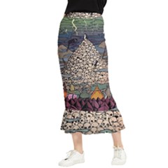 Gunter God Adventure Aventura Time Maxi Fishtail Chiffon Skirt