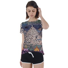 Gunter God Adventure Aventura Time Short Sleeve Open Back T-shirt