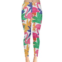 Colorful World Flamingo V2 Leggings  by CoolDesigns
