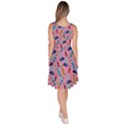 Science Lab Flask Pattern Pink Knee Length Skater Dress With Pockets View4
