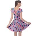 Science Lab Flask Pattern Pink Cap Sleeve Dress View2