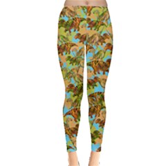 Dinosaur World Yellow Dinosaur Leggings  by CoolDesigns