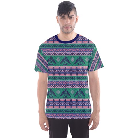 Green 2 Brown Eagles Tribal Native American Men s Sport Mesh Tee by CoolDesigns