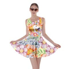 Flower Daisy Orange Yellow Unicorn Skater Dress by CoolDesigns