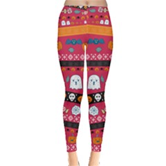 Ghost Pink Witches Hand Design Leggings by CoolDesigns
