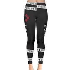 Girls Power Black Fun Leggings by CoolDesigns