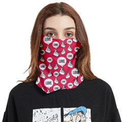 Middle Finger Hands Crimson Rave Face Covering Ear Loops Bandana (two Sides) by CoolDesigns