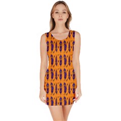 Orange Vintage Peacock Feathers Pattern Orange Vintage Peacock Feathers Pattern Bodycon Skirt by CoolDesigns