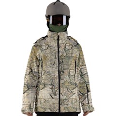 Tartaria Empire Vintage Map Men s Zip Ski And Snowboard Waterproof Breathable Jacket by Grandong