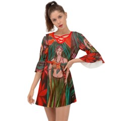 Polynesian Princess Criss Cross Mini Dress by CharlotteEllayneWelch