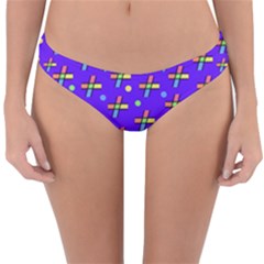 Abstract Background Cross Hashtag Reversible Hipster Bikini Bottoms