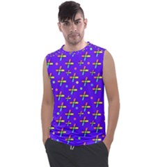 Abstract Background Cross Hashtag Men s Regular Tank Top