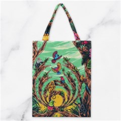 Monkey Tiger Bird Parrot Forest Jungle Style Classic Tote Bag by Grandong