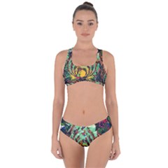 Monkey Tiger Bird Parrot Forest Jungle Style Criss Cross Bikini Set by Grandong