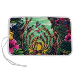 Monkey Tiger Bird Parrot Forest Jungle Style Pen Storage Case (l) by Grandong