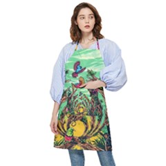 Monkey Tiger Bird Parrot Forest Jungle Style Pocket Apron by Grandong