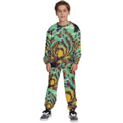 Monkey Tiger Bird Parrot Forest Jungle Style Kids  Sweatshirt Set