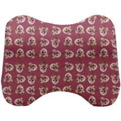 Whimsy Chickens Pattern Head Support Cushion by dflcprintsclothing