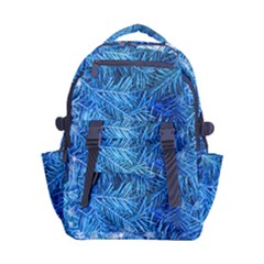 Blue Christmas Tree Branch Texture, Winter Texture, Tree Texture, Tree Branches Carry-on Double Buckle Travel Backpack