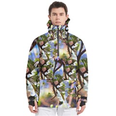 Springtime Pear Tree Blossoms Men s Pullover Zip Ski And Snowboard Waterproof Breathable Jacket