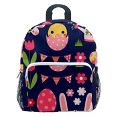Bunny - Easter Pattern Kids  Age 5-10 Lightweight School Backpack With Side Pockets