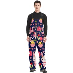 Bunny - Easter Pattern Men s Front Zip Ski And Snowboard Bib Pants