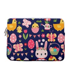 Bunny - Easter Pattern 13  Vertical Laptop Sleeve Case With Pocket