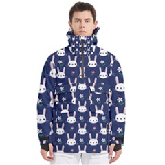 Cute Bunny Pattern, Easter, Koteto Men s Pullover Zip Ski And Snowboard Waterproof Breathable Jacket