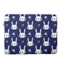 Cute Bunny Pattern, Easter, Koteto 15  Vertical Laptop Sleeve Case With Pocket