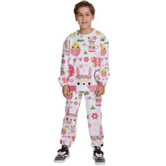 Cute Easter Bunny, Koteto, Animal, Baby Kids  Sweatshirt Set