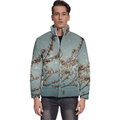 Dreamy Nature Motif Men s Puffer Bubble Jacket Coat