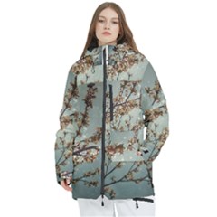 Dreamy Nature Motif Women s Multi Pockets Zip Ski And Snowboard Waterproof Breathable Jacket