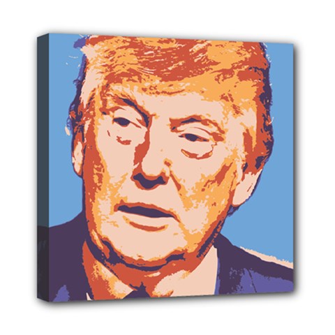 Orange Donald Trump Mini Canvas 8  X 8  (stretched) by vintagetrump