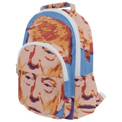 Orange Donald Trump Rounded Multi Pocket Backpack