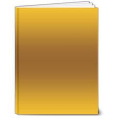 Amber Orange To Chocolate Brown Bilinear Gradient 6  X 8  Hardcover Notebook