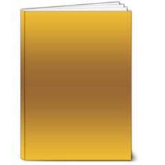 Amber Orange To Chocolate Brown Bilinear Gradient 5  X 7  Hardcover Notebook
