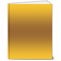 Amber Orange To Chocolate Brown Bilinear Gradient 7  X 9  Softcover Notebook