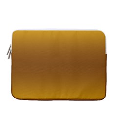 Amber Orange To Chocolate Brown Bilinear Gradient 13  Vertical Laptop Sleeve Case With Pocket