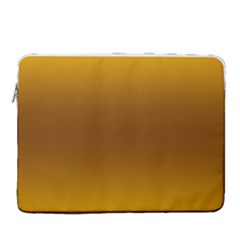 Amber Orange To Chocolate Brown Bilinear Gradient 15  Vertical Laptop Sleeve Case With Pocket