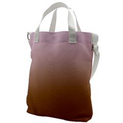 Pink Lace To Chocolate Brown Linear Gradient Canvas Messenger Bag