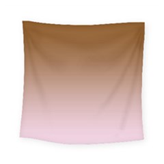 Chocolate Brown To Pink Lace Linear Gradient Square Tapestry (small) by GradientsOmbre