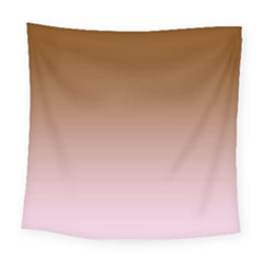 Chocolate Brown To Pink Lace Linear Gradient Square Tapestry (large)